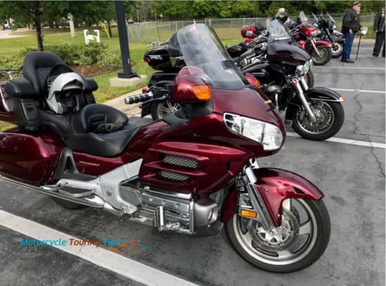 honda goldwing gl1800 in parking space